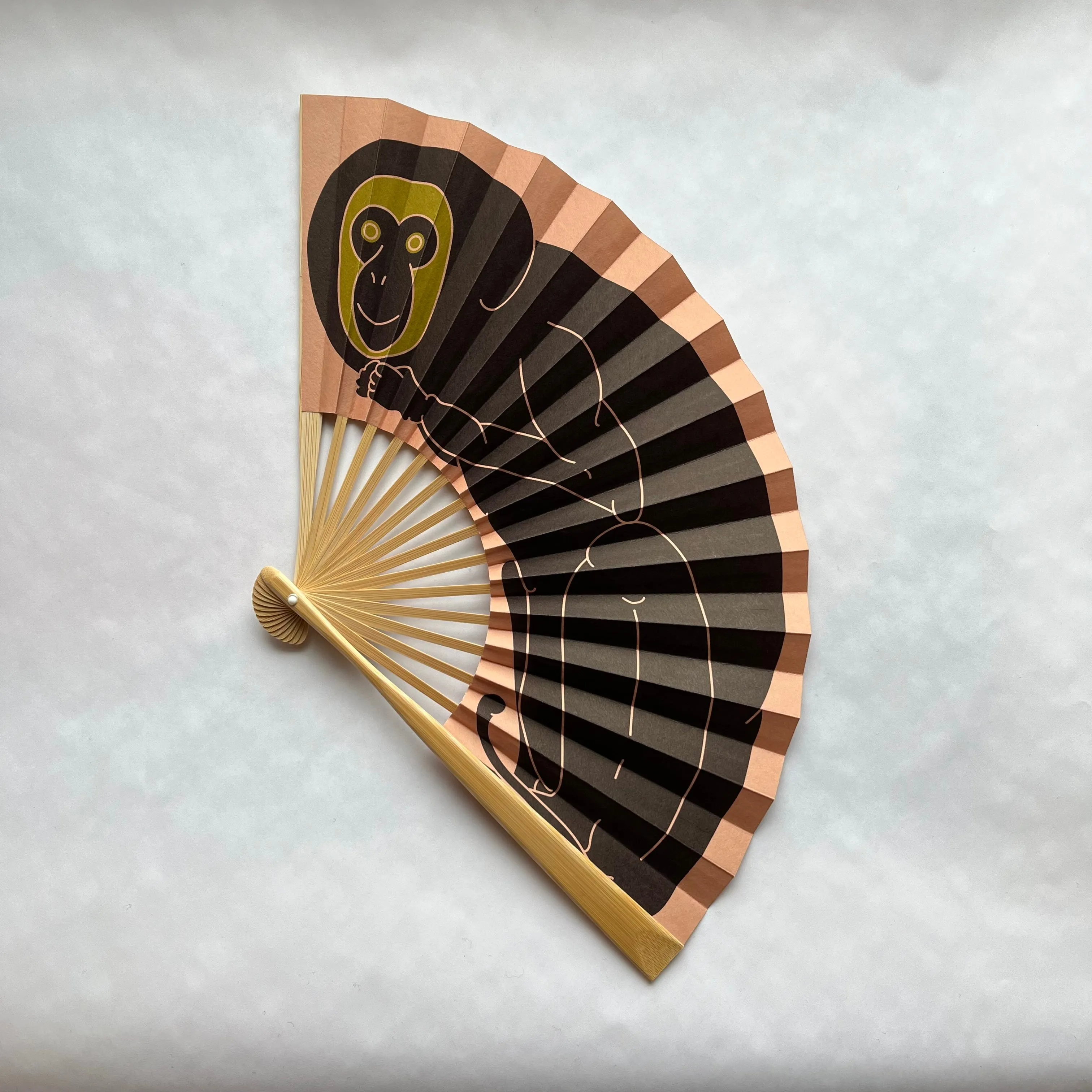 Japanese Zodiac Fan - Monkey