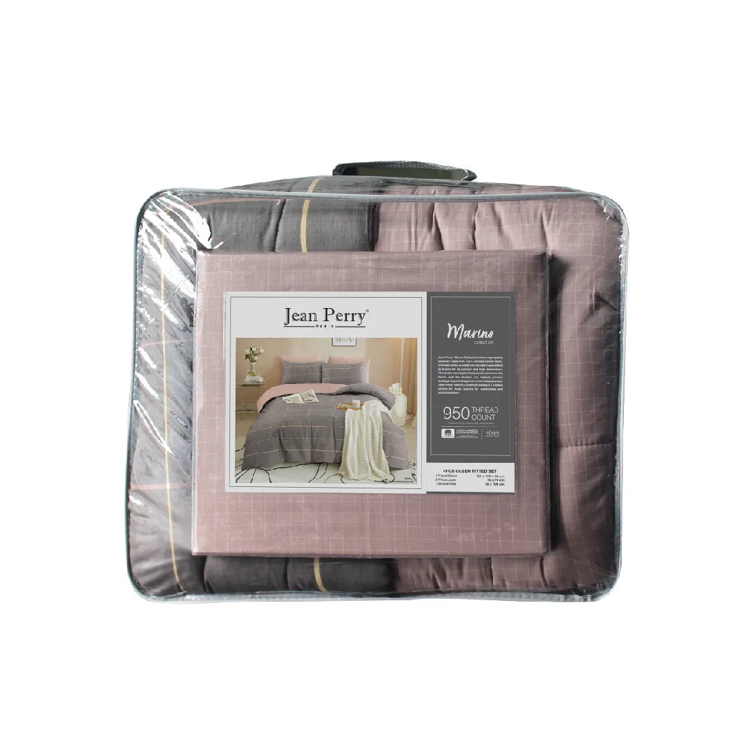 Jean Perry 100% Combed Cotton Sateen Marino Comforter Set - 950TC