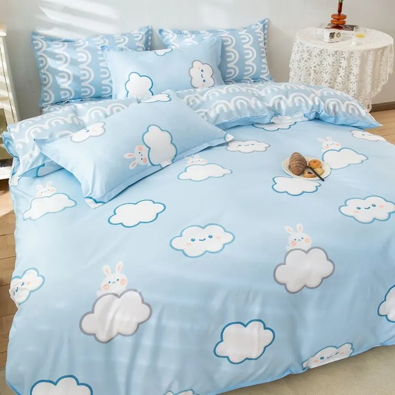 Kawaii Sheets and Pillowcases Quilt Bedding Set