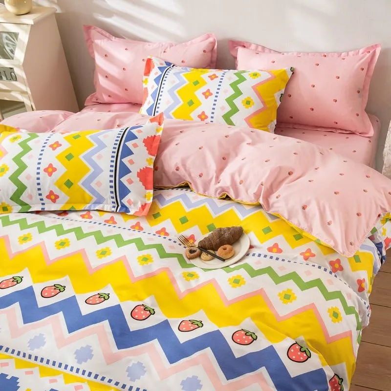 Kawaii Sheets and Pillowcases Quilt Bedding Set