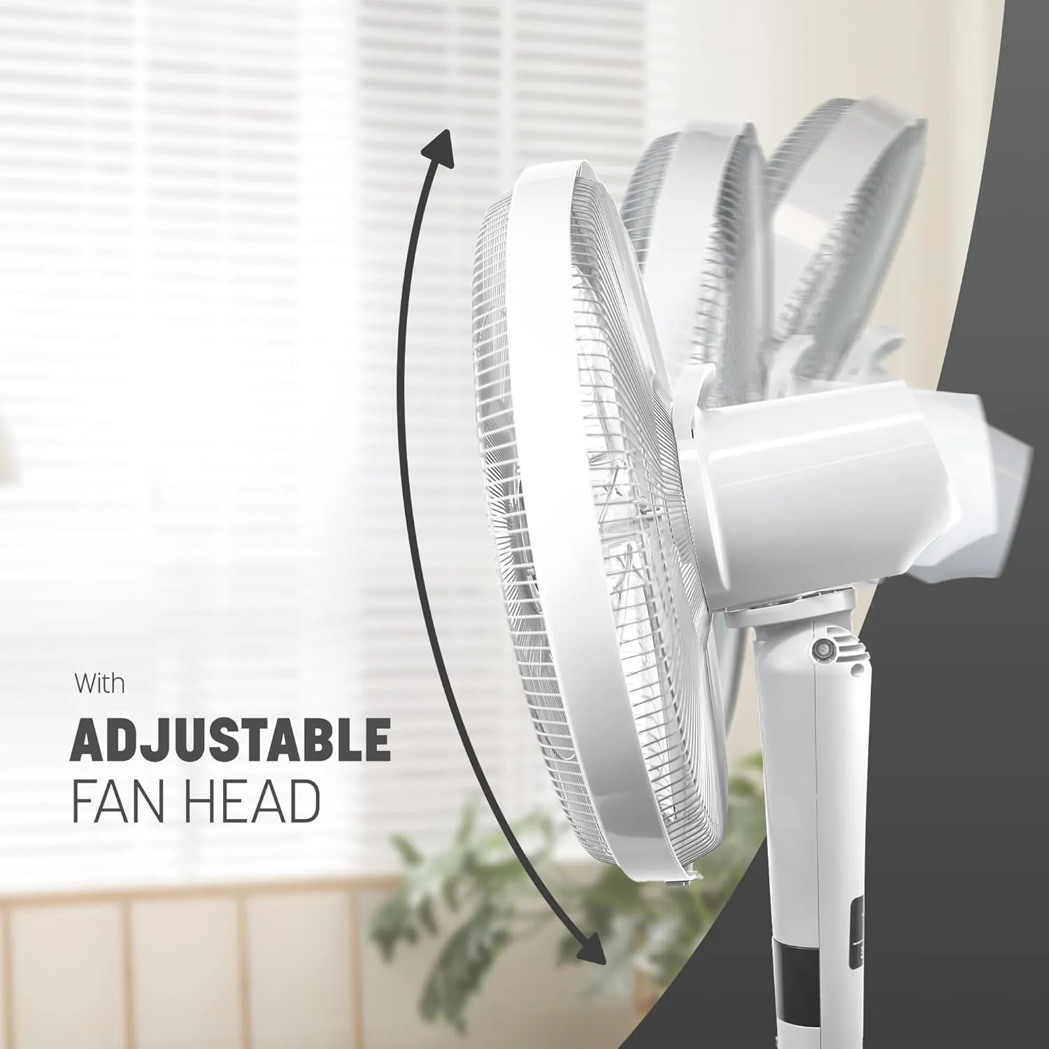 KEPLIN 16 Inch Pedestal Fan 26-Speed, 10 Blades Standing Fan, Remote Control & LED Display Adjustable Height, Turbo Wind Speed,3 Modes, 24-Hour Timer & 90° Oscillation for Home,Office & Bedroom