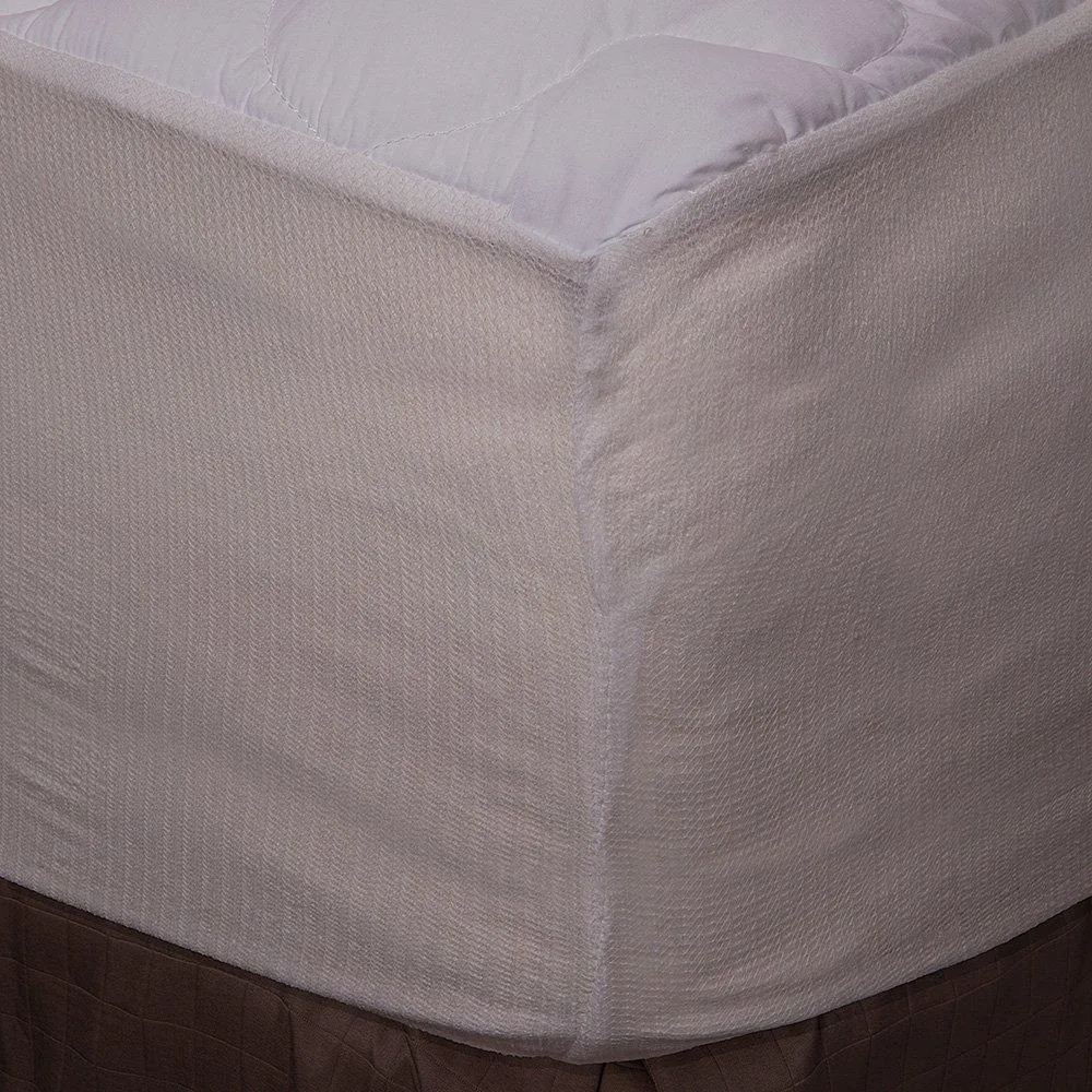 King size Plush Bamboo Baffle Box Stitch Mattress Pad - Topper