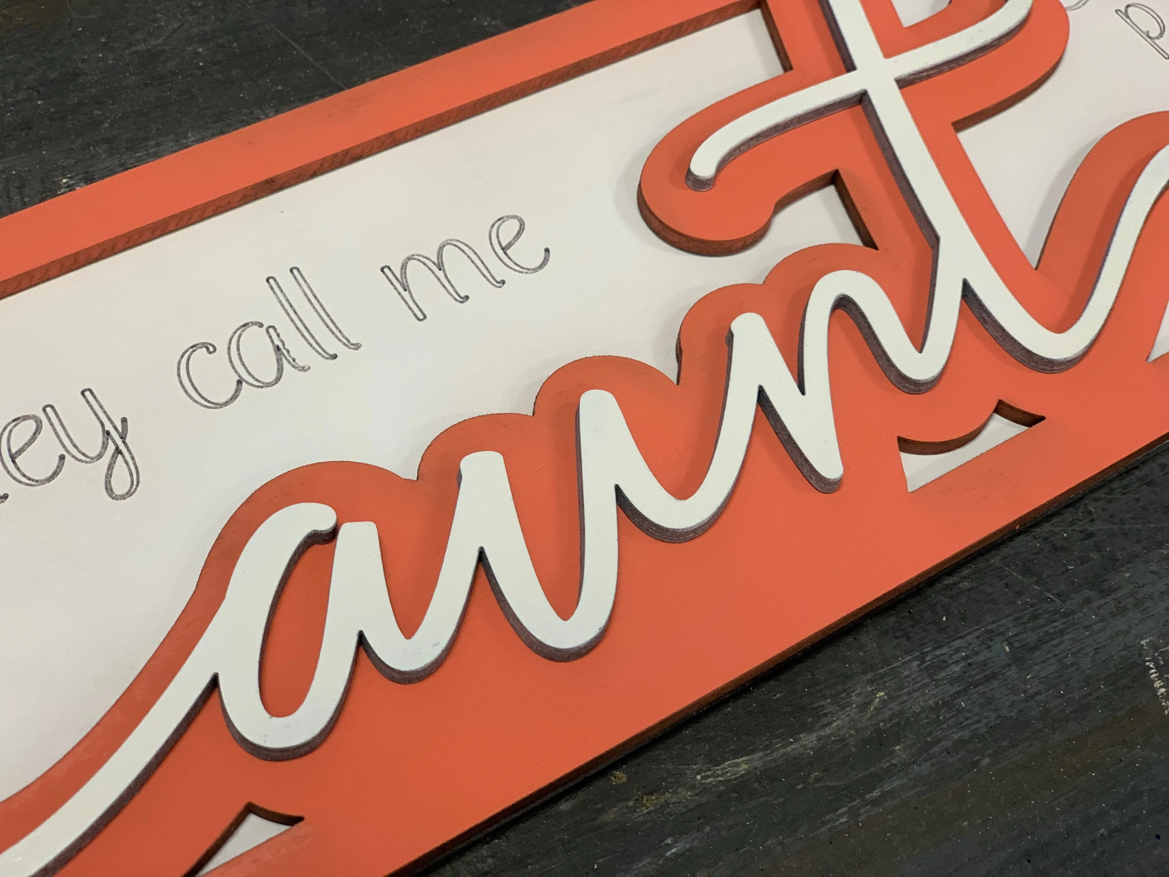 Layered Sign: Aunt Partner in Crime SVG File Laser Glowforge