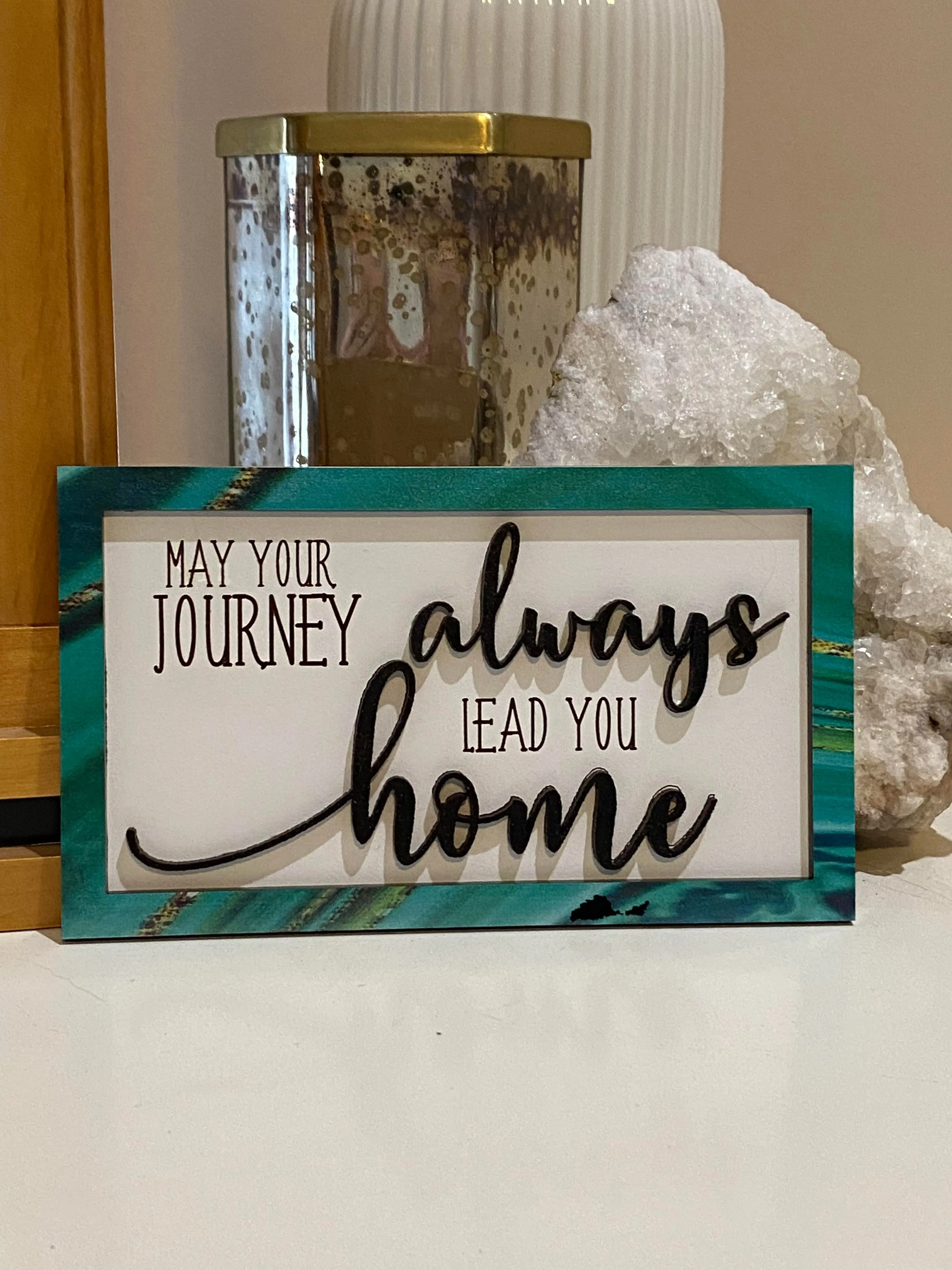 Layered Sign: May Your Journey Always Bring You Home SVG Laser Ready File Glowforge