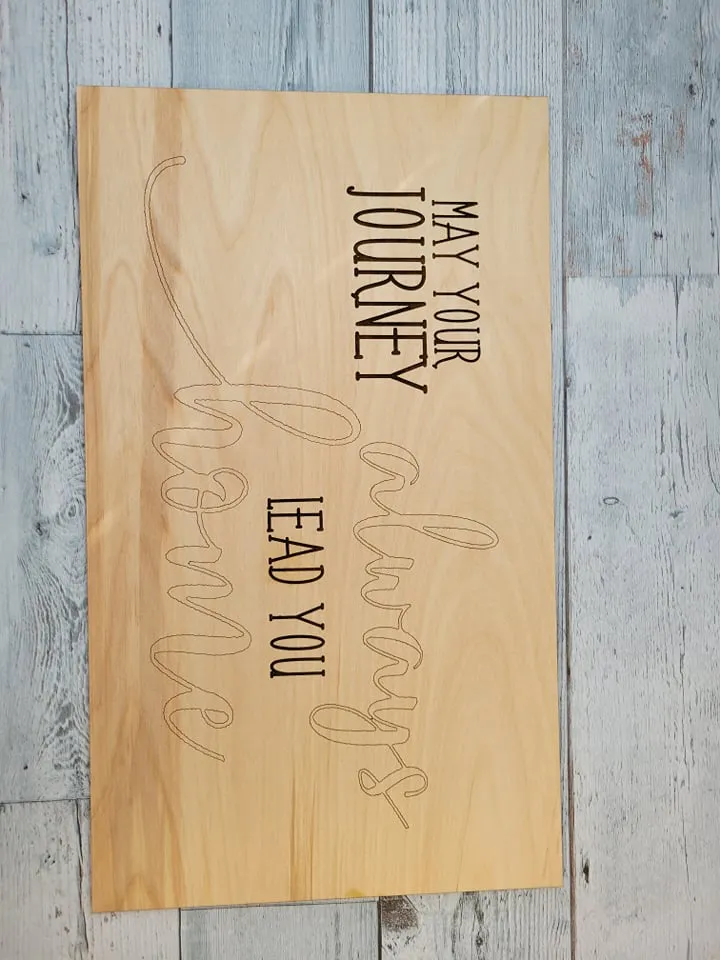 Layered Sign: May Your Journey Always Bring You Home SVG Laser Ready File Glowforge