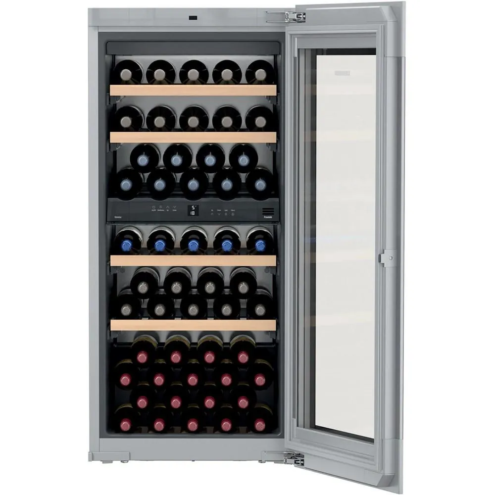 Liebherr HWGB5100 24" Fully Integrated Black Glass Door Tip Open 51 Bottles 2 Zone Wine