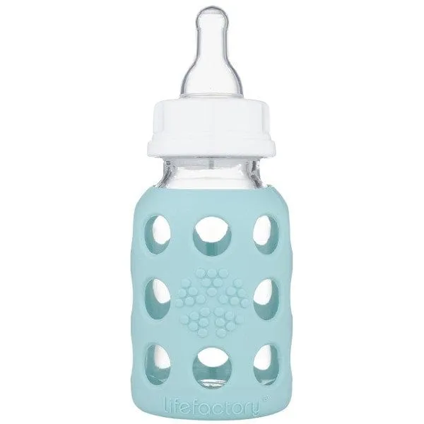 Lifefactory Glass Baby Bottle 120ml - Mint