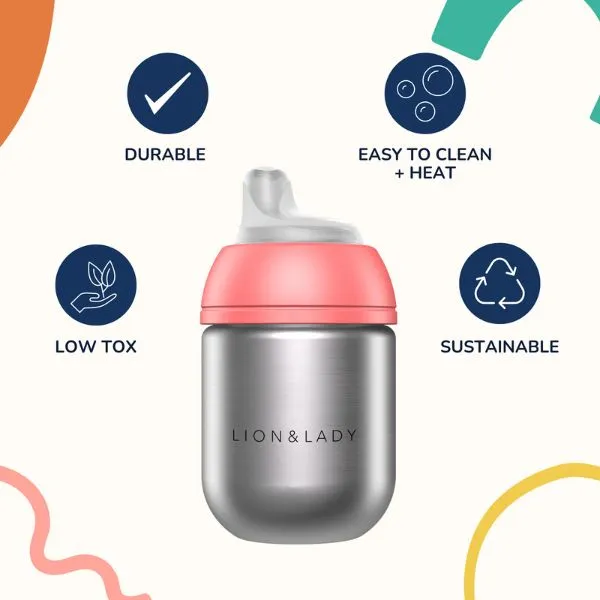 Lion & Lady Stainless Steel Bottle Newborn Pack - 210ml