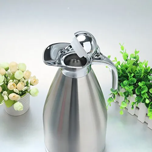 LOOM TREE® Double Wall Design Non-Toxic Stainless Steel 1.5L Capacity Double Vacuum Insulation Thermal Coffee Carafe Home Water Pot Silver Kitchen, Dining & Bar | Drink Containers & Thermoses