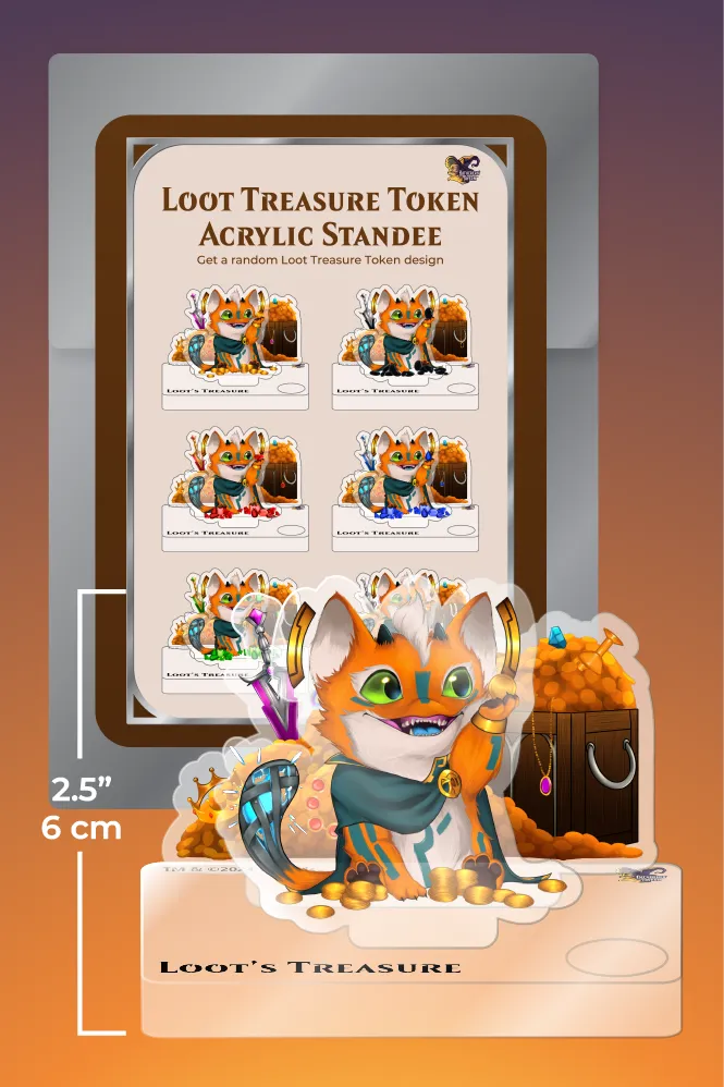 Loot Treasure Token Acrylic Standee