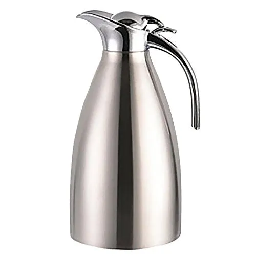 LOSA Double Wall Design Non-Toxic Stainless Steel 1.5L Capacity Double Vacuum Insulation Thermal Coffee Carafe Home Water Pot Silver