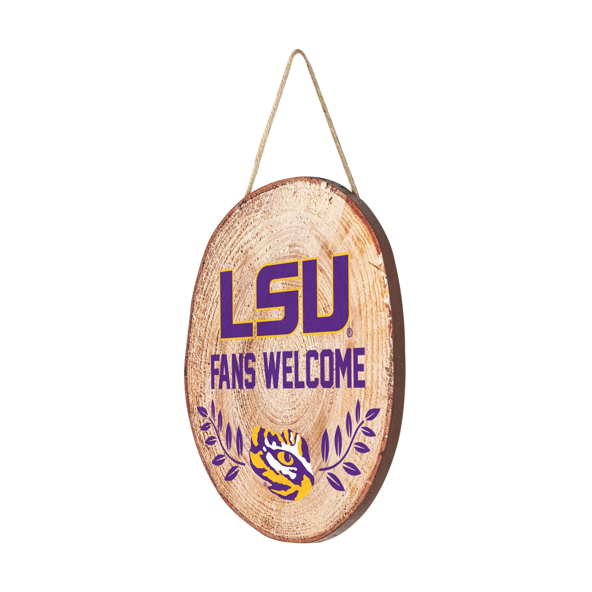 LSU Tigers NCAA Wood Stump Sign