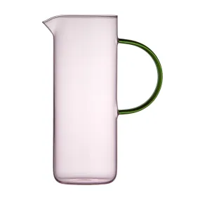 Lyngby Glas Torino glass carafe 1100ml, pink/green