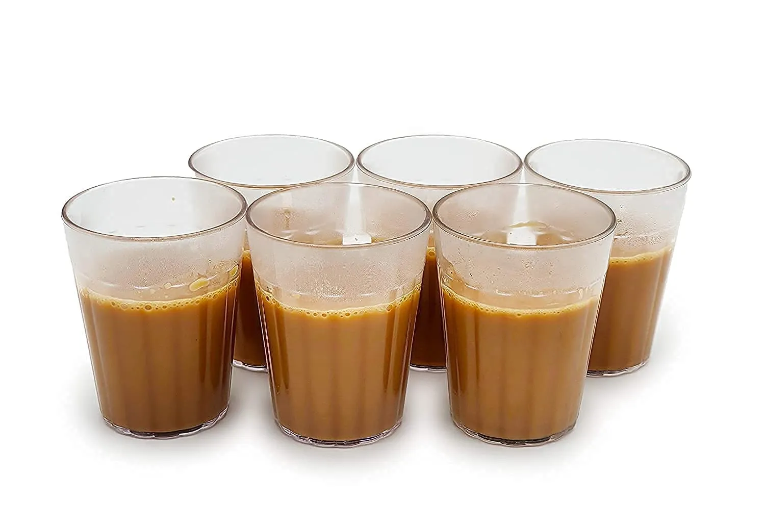 Madhav Enterprises Handicraft Clear Tea Glasses Set of 6 100 Ml Tea Cups Set of 6 Tea Glass Cups 6 Cutting Tea Glasses Tea Set Coffee Cup Set - 6 Pieces, Clear, 100ml (3)