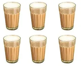 Madhav Enterprises Handicraft Clear Tea Glasses Set of 6 100 Ml Tea Cups Set of 6 Tea Glass Cups 6 Cutting Tea Glasses Tea Set Coffee Cup Set - 6 Pieces, Clear, 100ml (3)