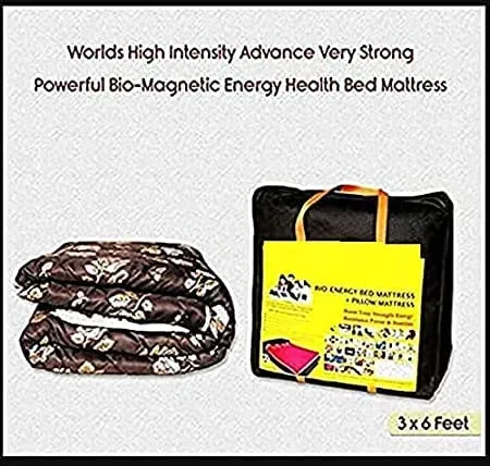 MAHAKAL Enterprise Coffee Bio Magnetic Mattress Topper/Pad (3x6 feet) & with 1 Pillow Pad Magnetic Therapy(Coffee)