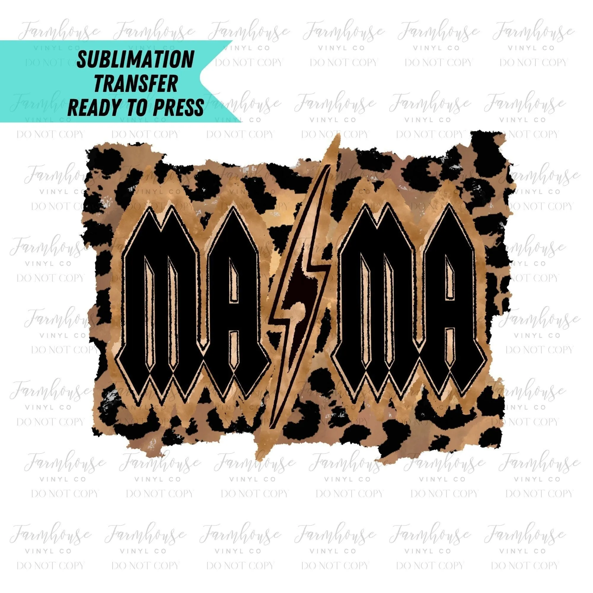 Mama Rock Leopard Design, Ready To Press, Sublimation Transfers, Sublimation, Transfer Ready To Press, Trendy Woman's Shirt Design