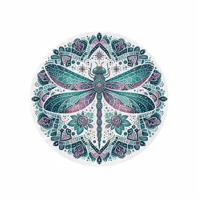 Mandella_Dragonfly_Awd35140  Circular Micro Fleece Blanket 60"