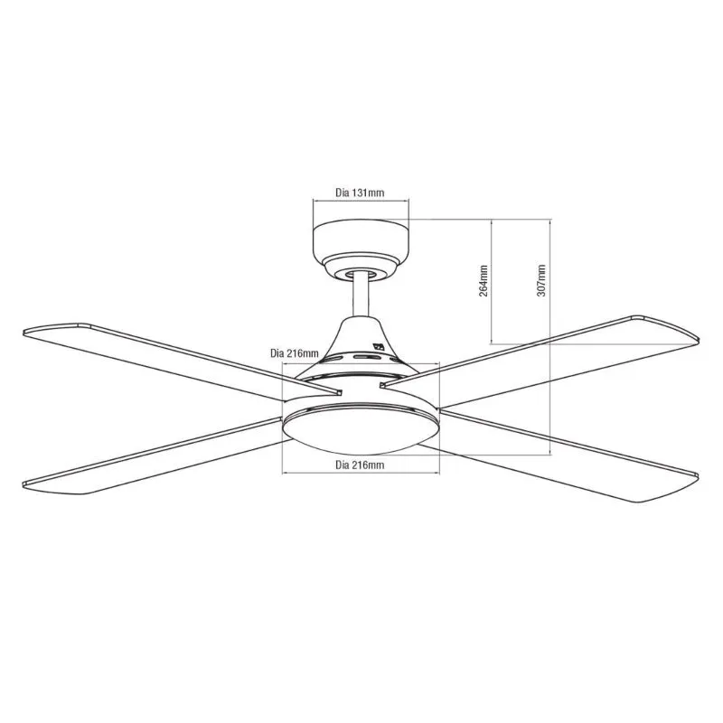 Martec Link 48" AC Ceiling Fan - White