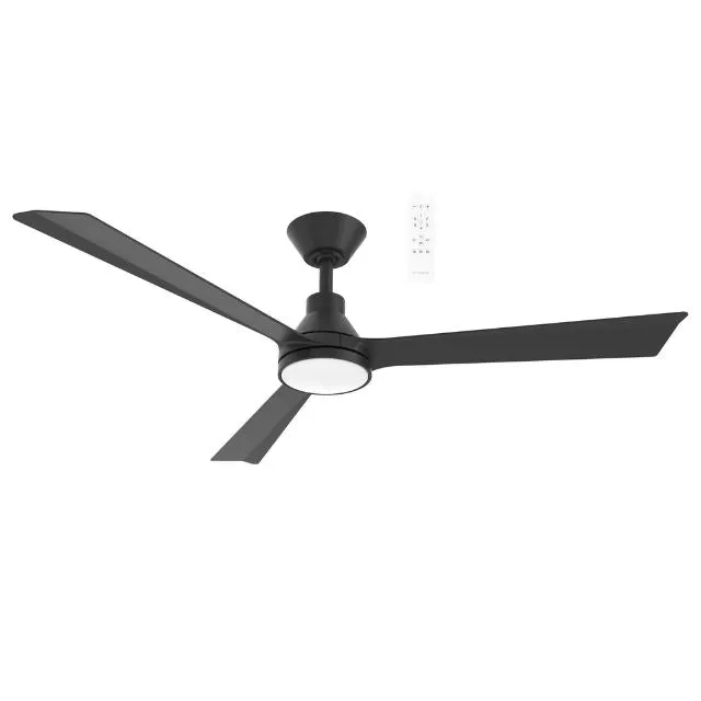 Martec Riviera DC 1320mm Ceiling Fan with LED Light Matt Black