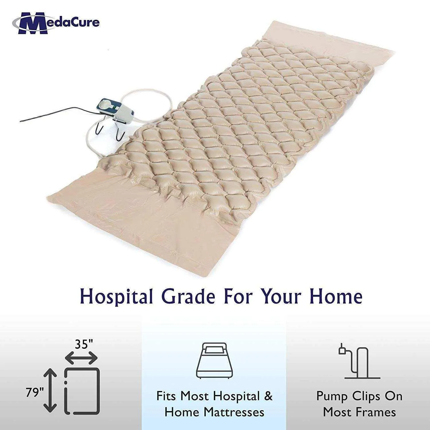 MedaCure Alternating Pressure Mattress Overlay with Pump