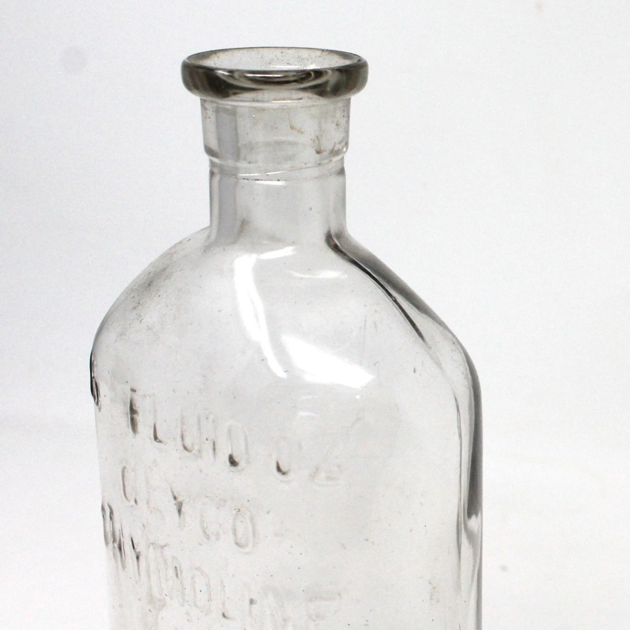 Medicine Bottle, Glyco-Thymoline, 15.5 oz, Clear Antique