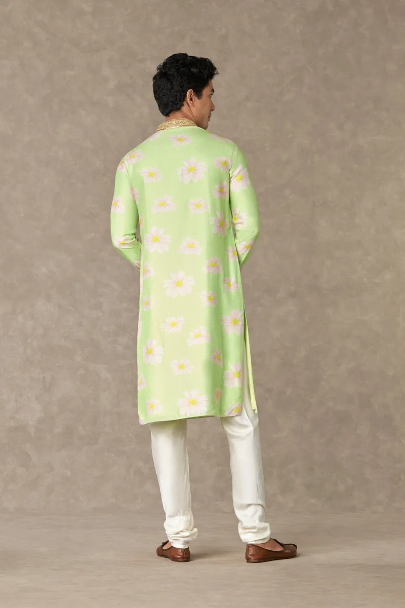 Mint Parijat Kurta Set