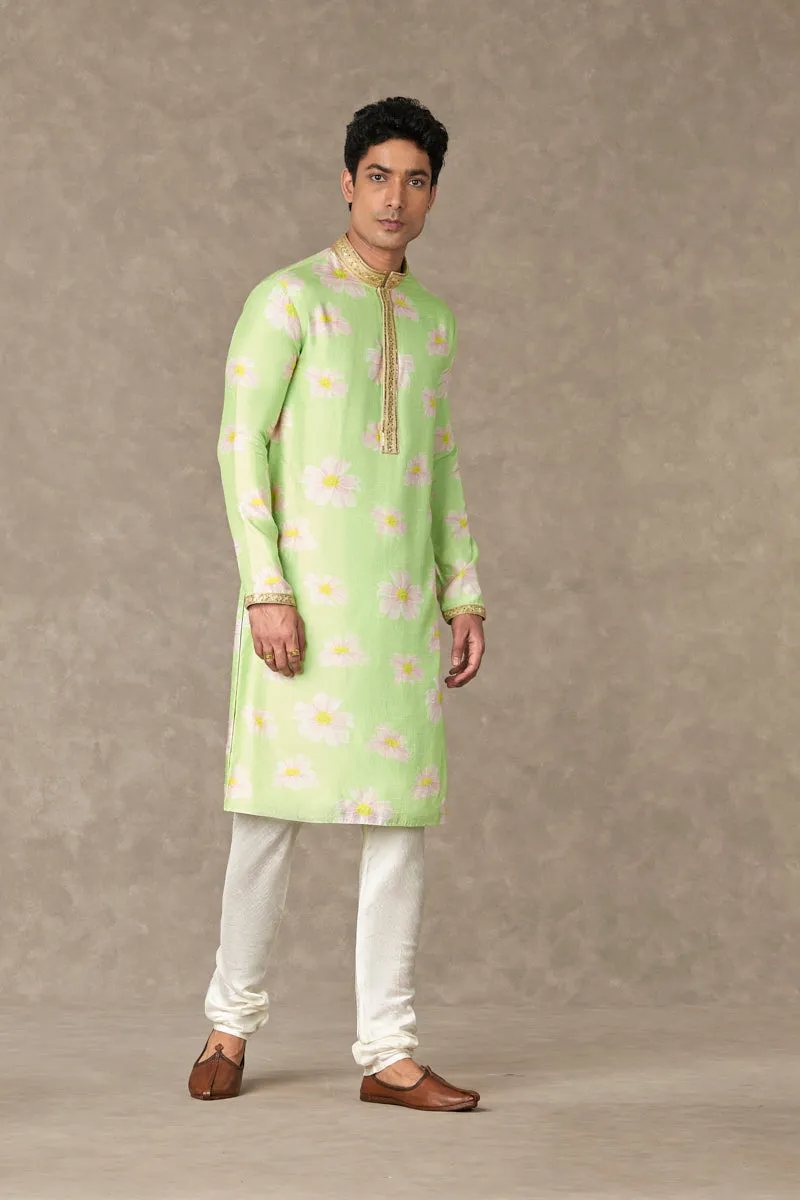 Mint Parijat Kurta Set