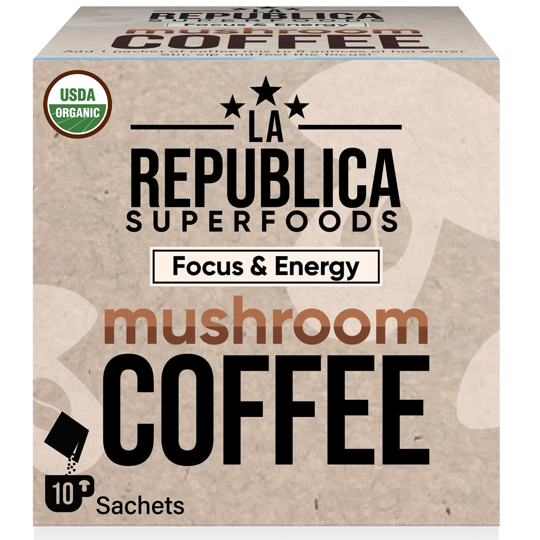 Mushroom Coffee 10-Pack Box of Single Serve Packets