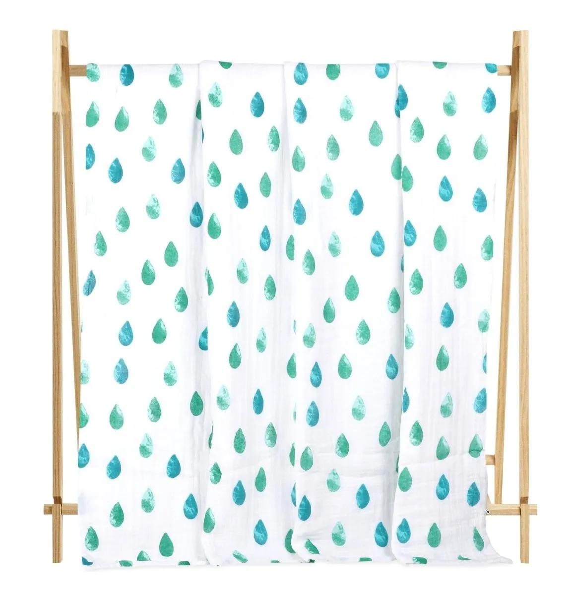 Muslin 6 Layer Dohar Blanket- Raindrops