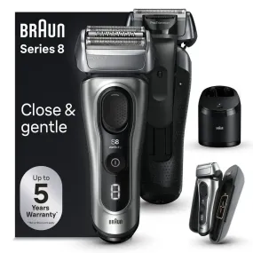 New - Braun Series 8-8577cc Rechargeable Wet & Dry Shaver   SmartCare Center