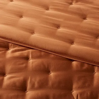 New - Full/Queen TENCEL Comforter and Sham Set Copper - Threshold: 320 Thread Count,