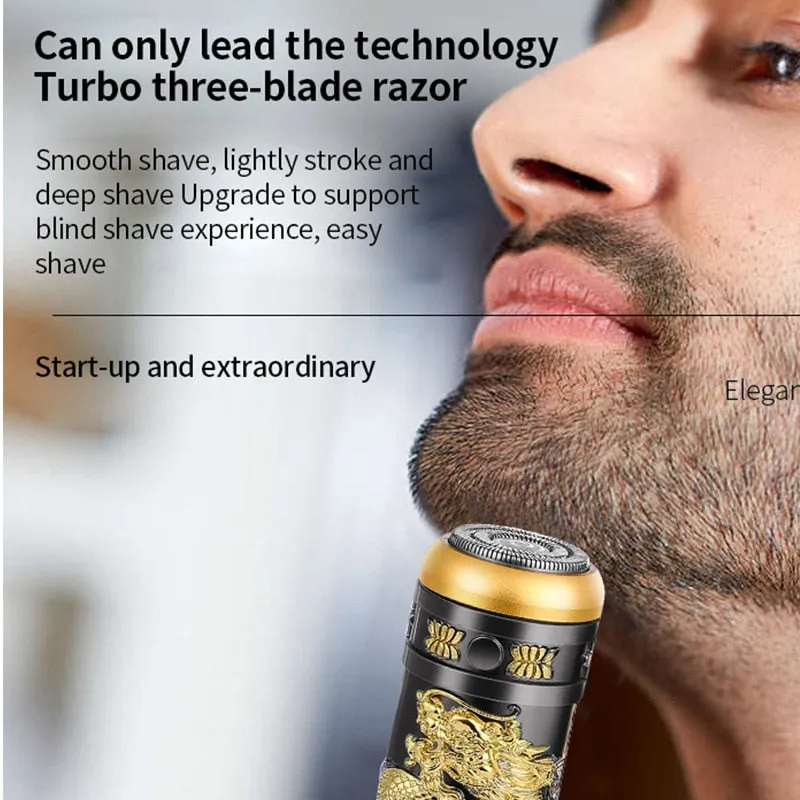 New Shaver Electric Men's Washable Rechargeable Shaver Cutter Beard Trimmer Razor Portable Mini Beard Knife