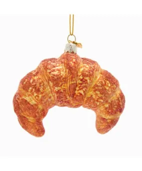 Noble Gems Croissant Pastry Glass Ornament