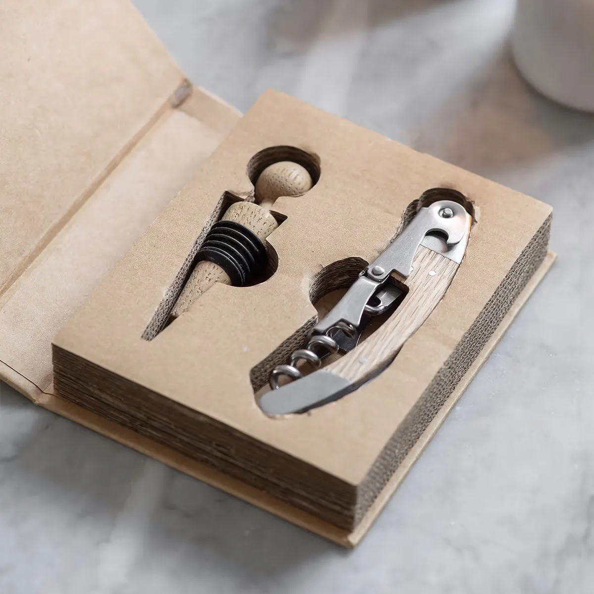 Oak Bottle Opener Gift Set