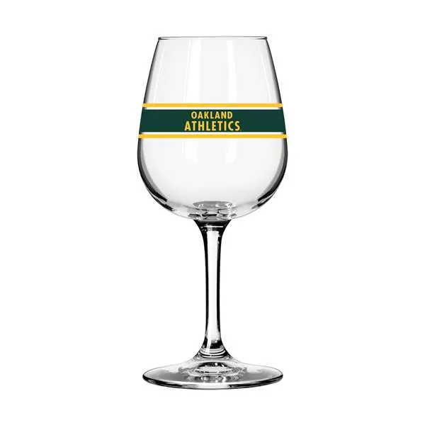 Oakland Athletics 12oz Stripe Stemmed Wine Glass