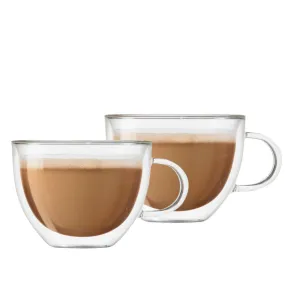 Oggi Double Walled Glass Latte Cup (Set of 2)