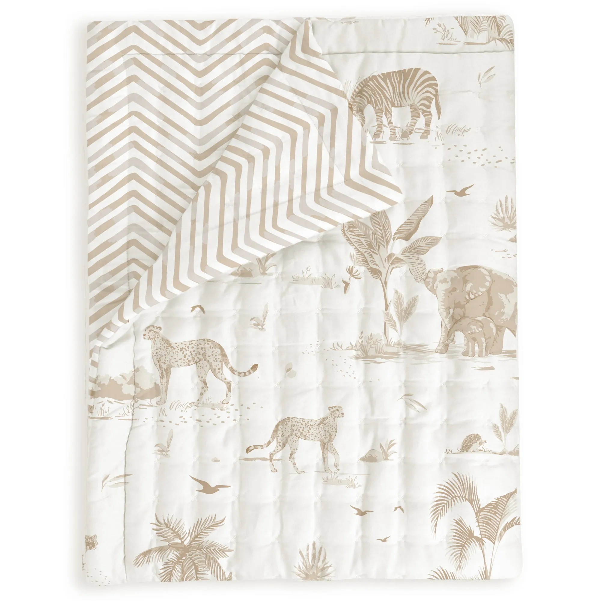 Organic Kids Quilt - Safari & Herringbone