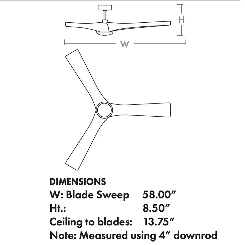 Oxygen 3-123 Ridley 58" Ceiling Fan