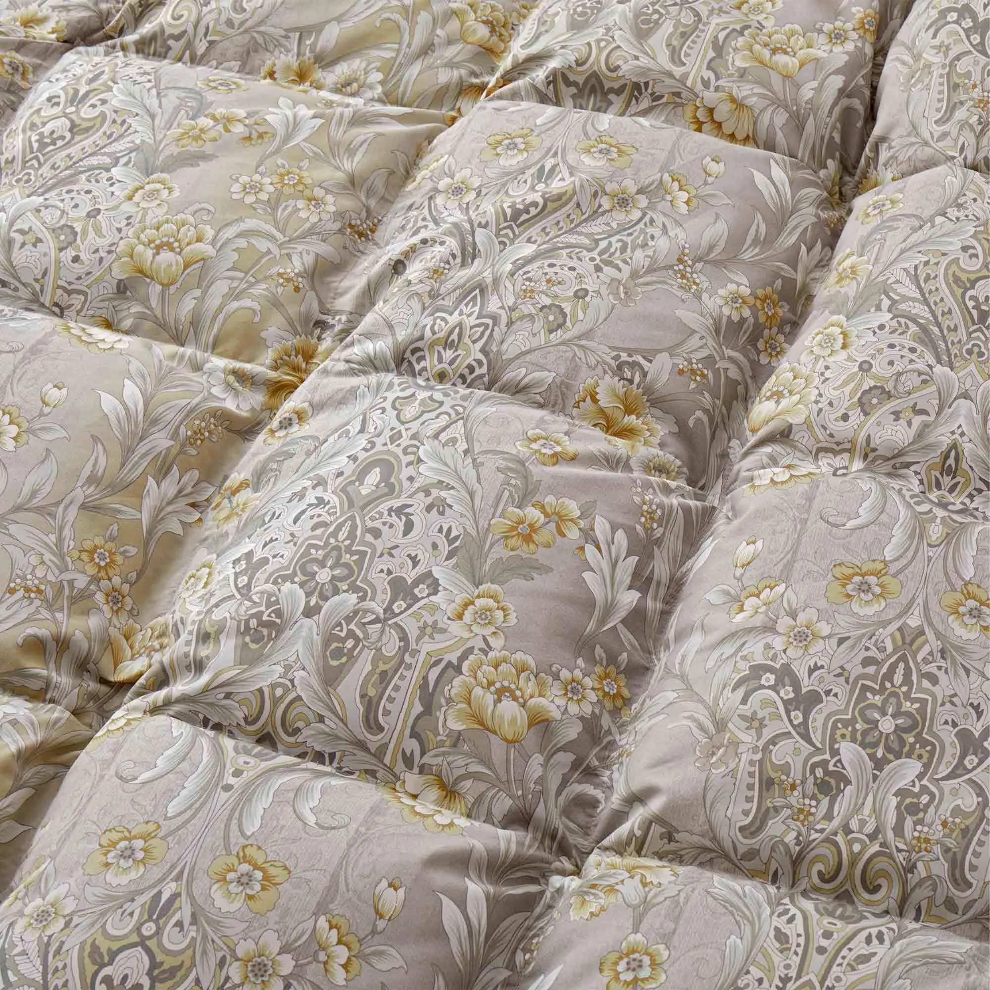 Paisley Print Goose Feather and Down Comforter Vintage Aesthetic Style