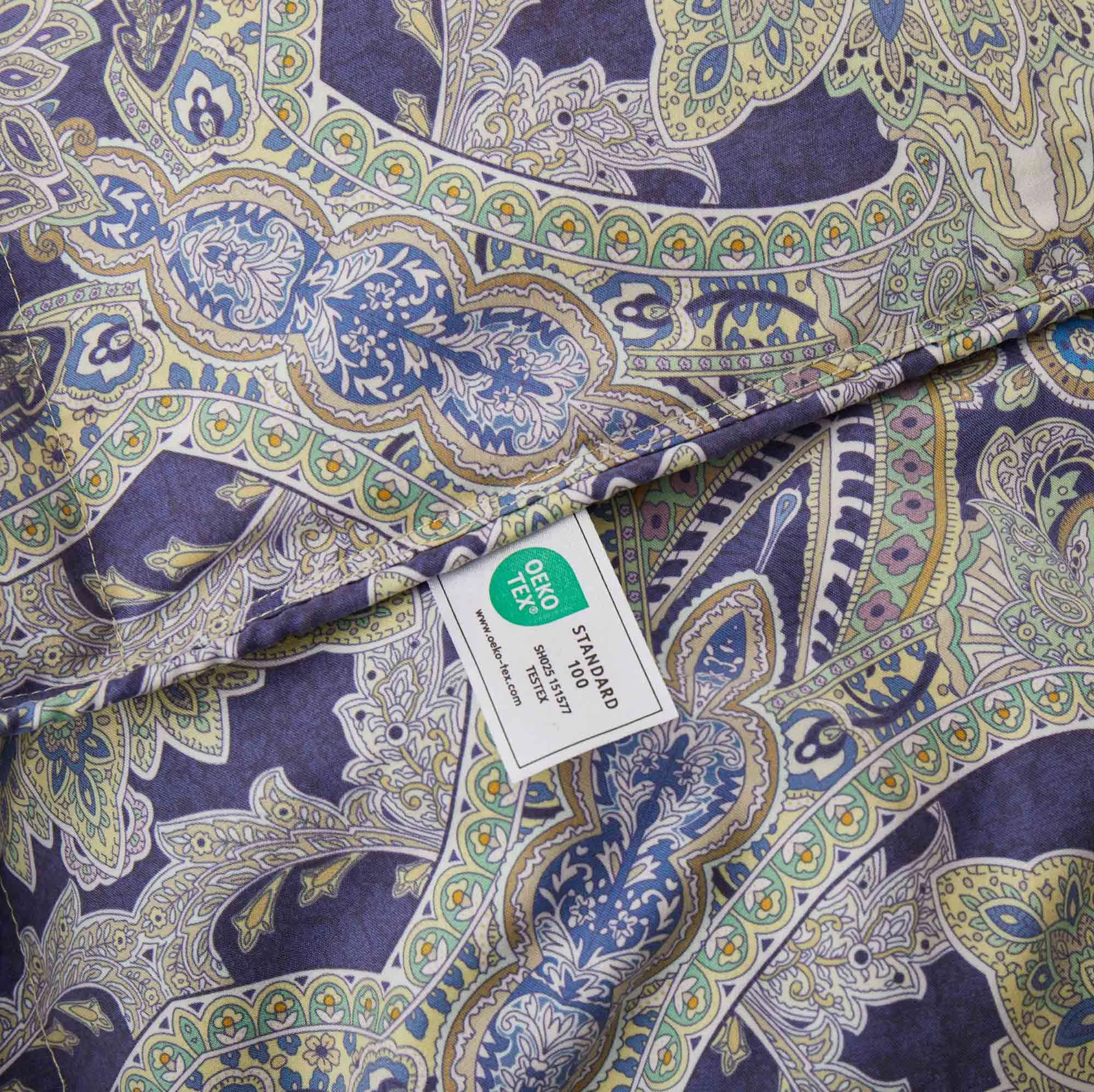 Paisley Print Goose Feather and Down Comforter Vintage Aesthetic Style