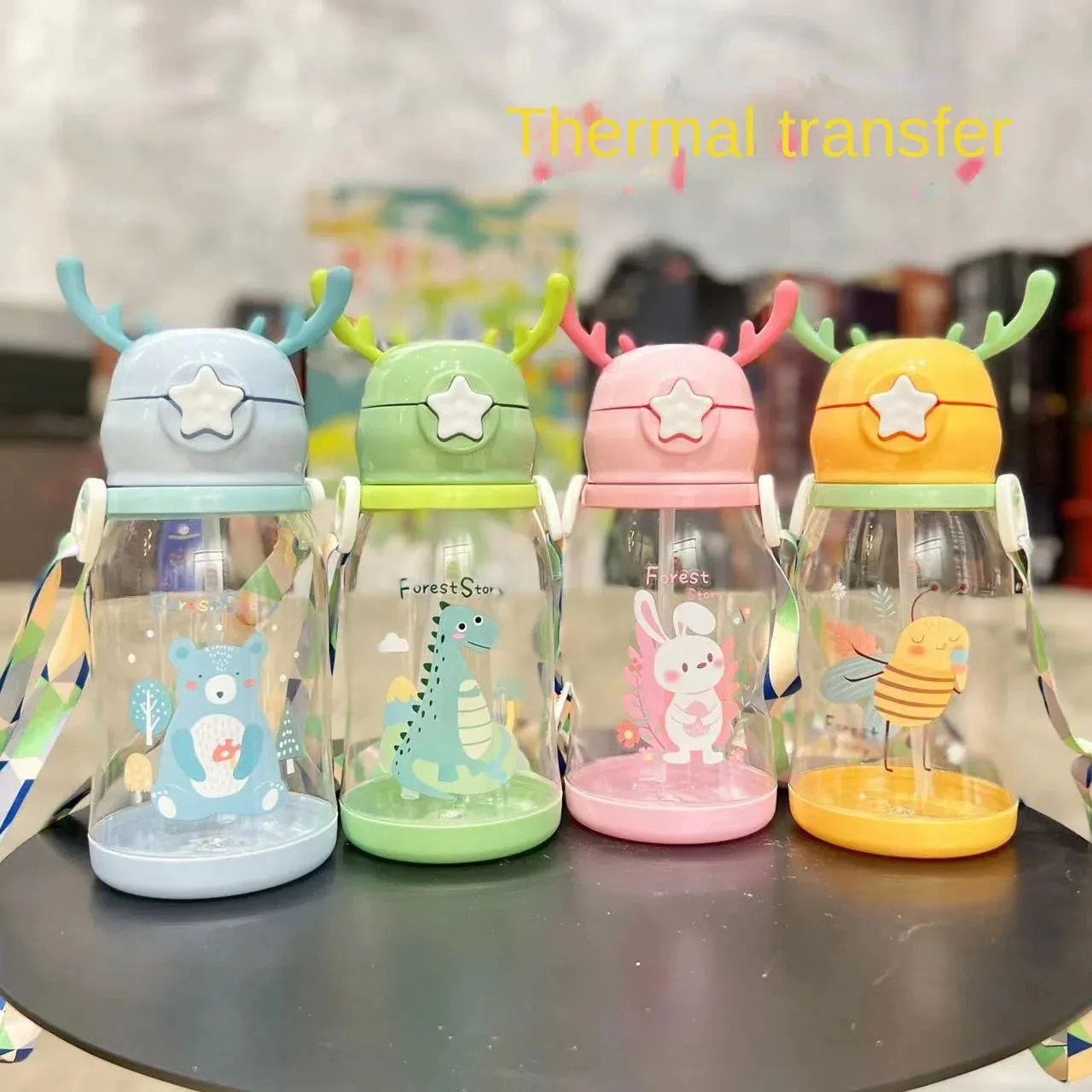 Pastel Antler Star Sippy Cups