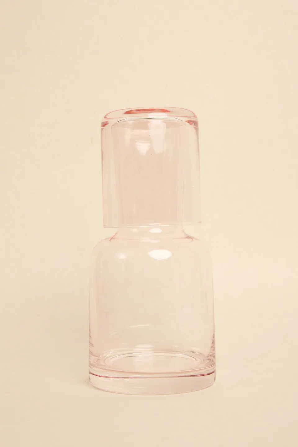 Pink Carafe with Drinking Glass