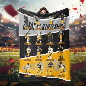 Pittsburgh Steelers Inspired Legends Blanket American Football Fans Keepsake Birthday Gift for Football Fans