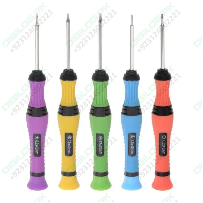 Precision 5 Pcs Screwdriver Set Slotted Phillips Star Torx Swivel Lid ScrewDriver Plastic Handle Watch Glasses Electronics Repair Tool