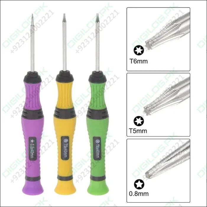 Precision 5 Pcs Screwdriver Set Slotted Phillips Star Torx Swivel Lid ScrewDriver Plastic Handle Watch Glasses Electronics Repair Tool