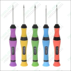 Precision 5 Pcs Screwdriver Set Slotted Phillips Star Torx Swivel Lid ScrewDriver Plastic Handle Watch Glasses Electronics Repair Tool