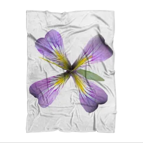 PurpleFlower3 Sublimation Throw Blanket