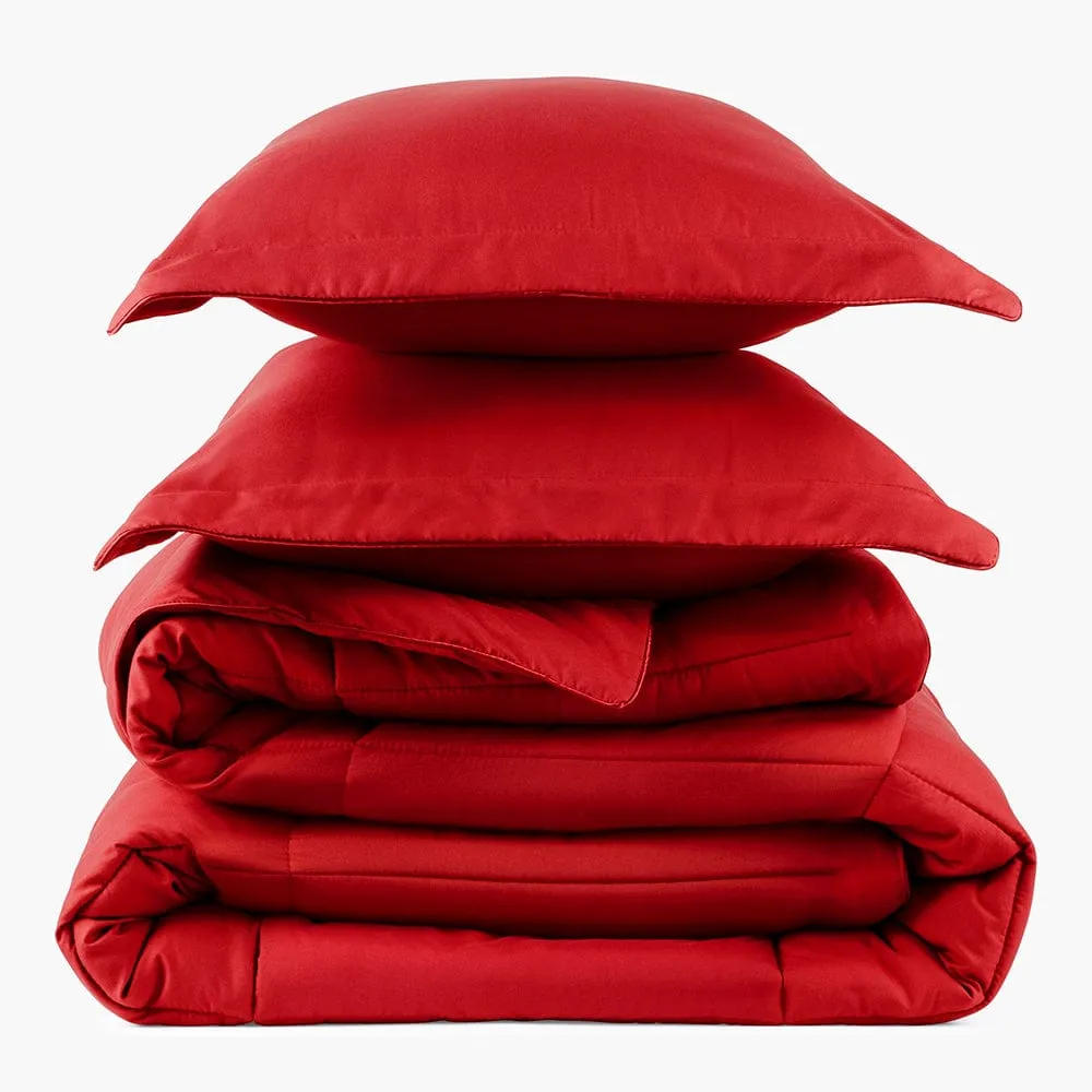 Red Velvet Oversized Comforter Set