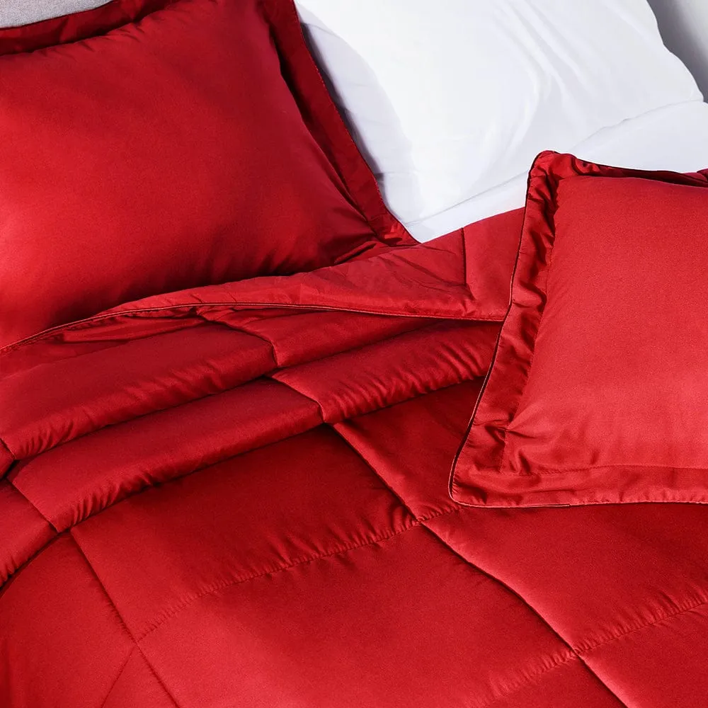 Red Velvet Oversized Comforter Set